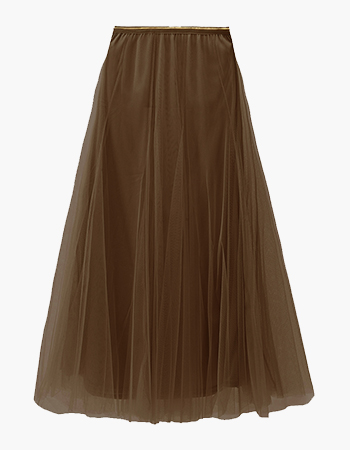 Bitter Chocolate Tulle Skirt