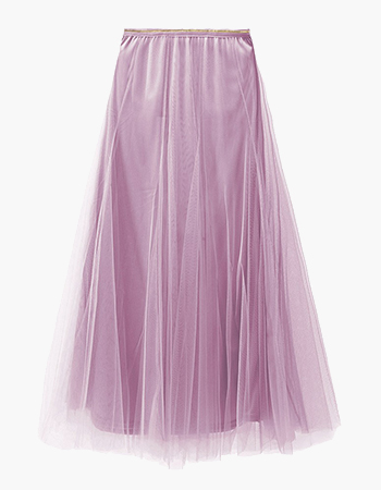 Mauve Tulle Layer Skirt