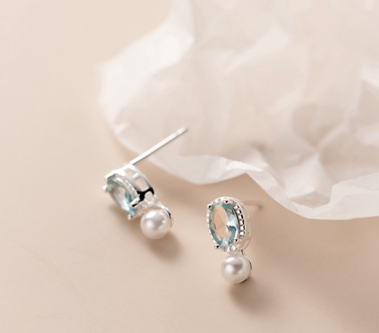 Pearl and Gem Earrings