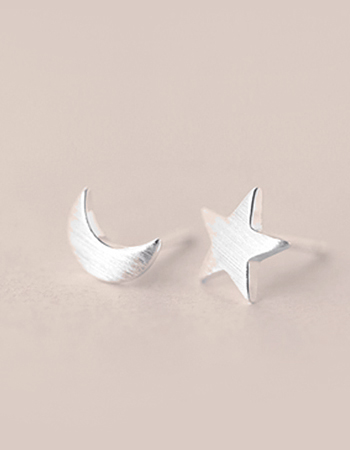 Moon and Star Earrings