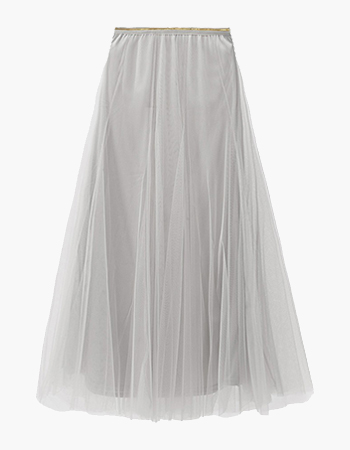 Light Grey Tulle Layer Skirt