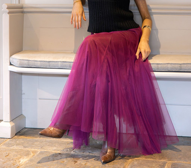 Plum Tulle Skirt